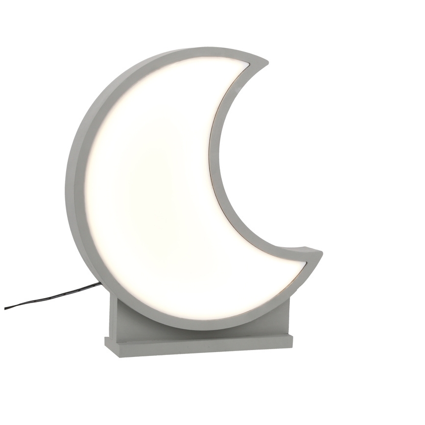 LED Детска маса лампа MOON LED/12W/230V сива