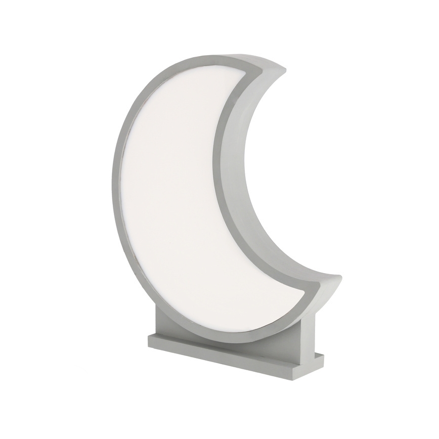 LED Детска маса лампа MOON LED/12W/230V сива