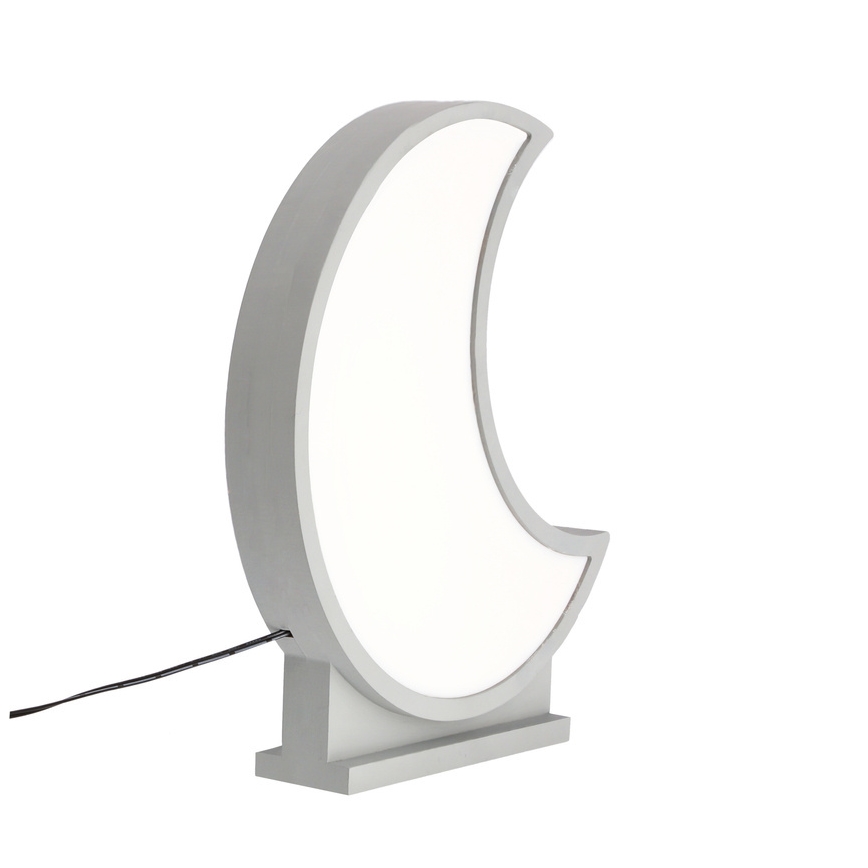 LED Детска маса лампа MOON LED/12W/230V сива