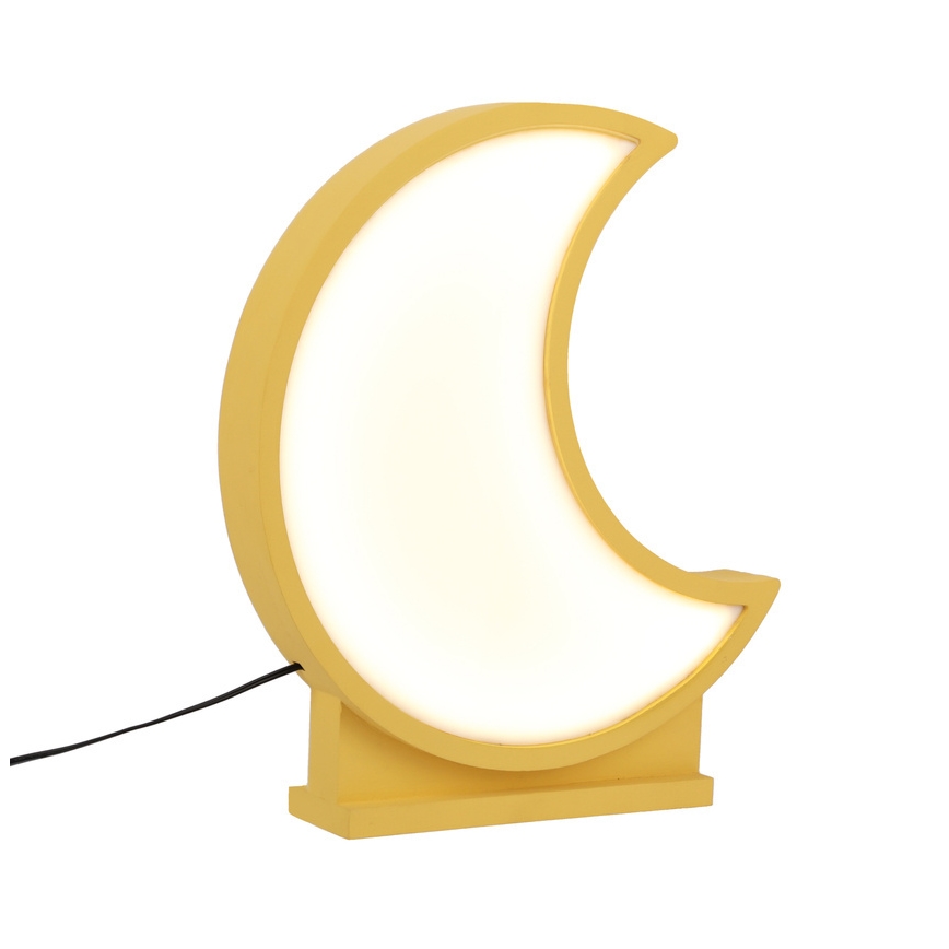 LED Детска маса лампа MOON LED/12W/230V жълта