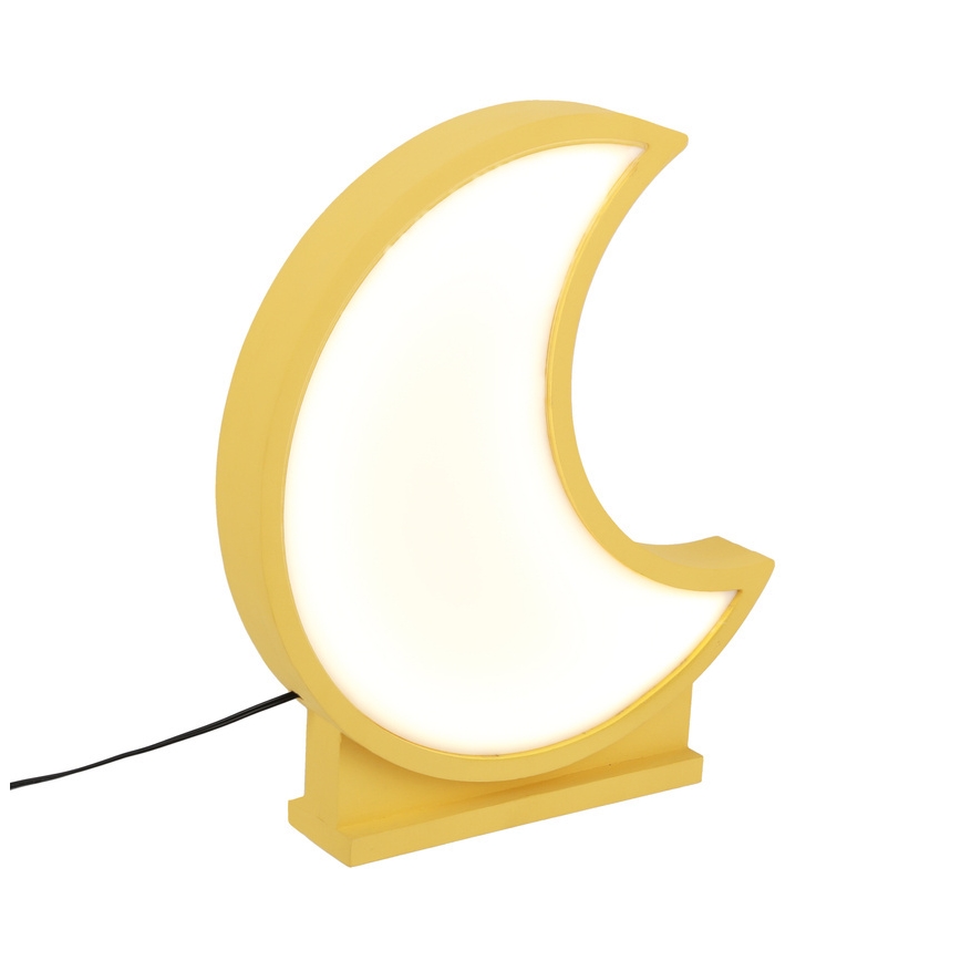 LED Детска маса лампа MOON LED/12W/230V жълта