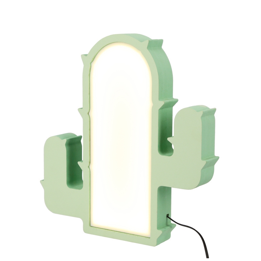 LED Детска настолна лампа CACTUS LED/10W/230V зелена