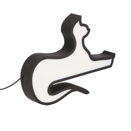 LED детска настолна лампа CAT LED/13W/230V черна