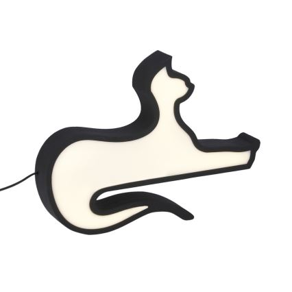 LED детска настолна лампа CAT LED/13W/230V черна