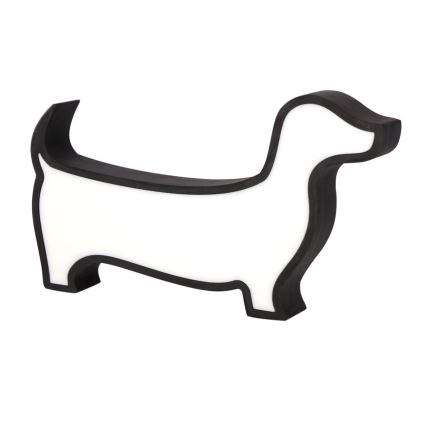 LED Детска настолна лампа DOG LED/12W/230V черна