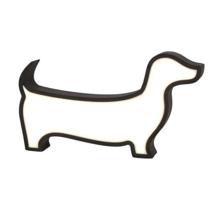 LED Детска настолна лампа DOG LED/12W/230V черна
