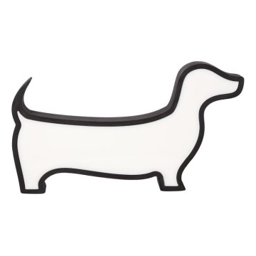 LED Детска настолна лампа DOG LED/12W/230V черна
