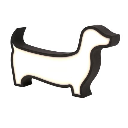 LED Детска настолна лампа DOG LED/12W/230V черна