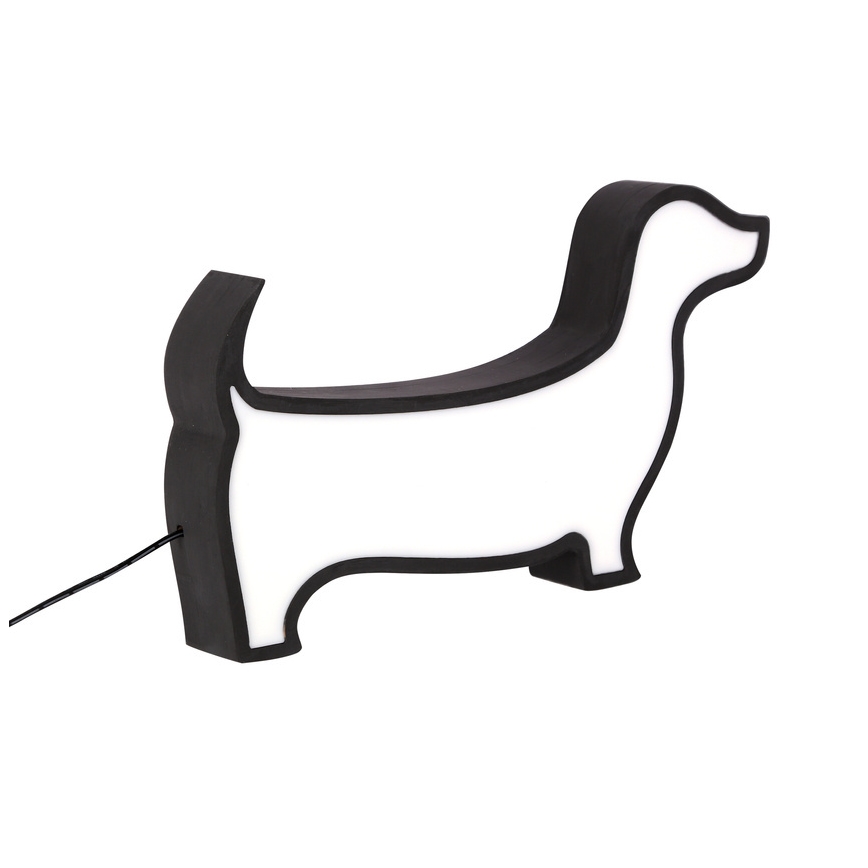 LED Детска настолна лампа DOG LED/12W/230V черна