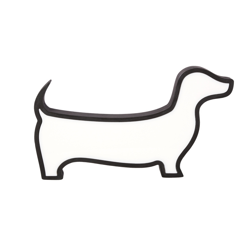 LED Детска настолна лампа DOG LED/12W/230V черна