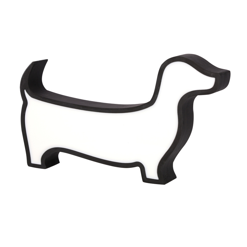LED Детска настолна лампа DOG LED/12W/230V черна