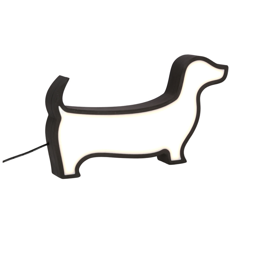 LED Детска настолна лампа DOG LED/12W/230V черна