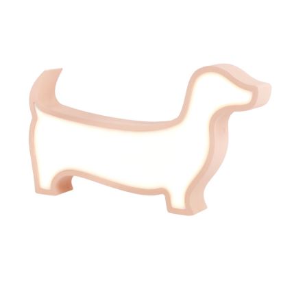 LED детска настолна лампа DOG LED/12W/230V розова