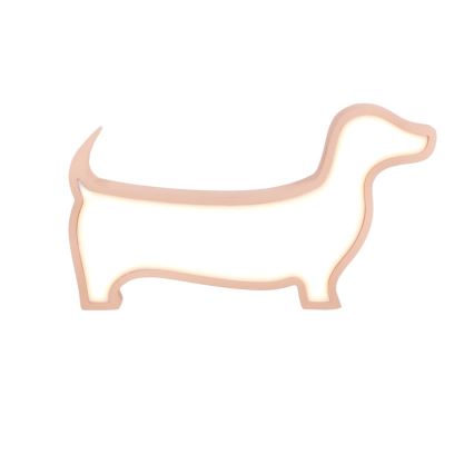 LED детска настолна лампа DOG LED/12W/230V розова