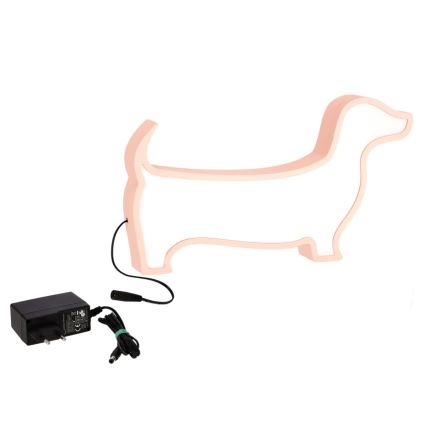 LED детска настолна лампа DOG LED/12W/230V розова