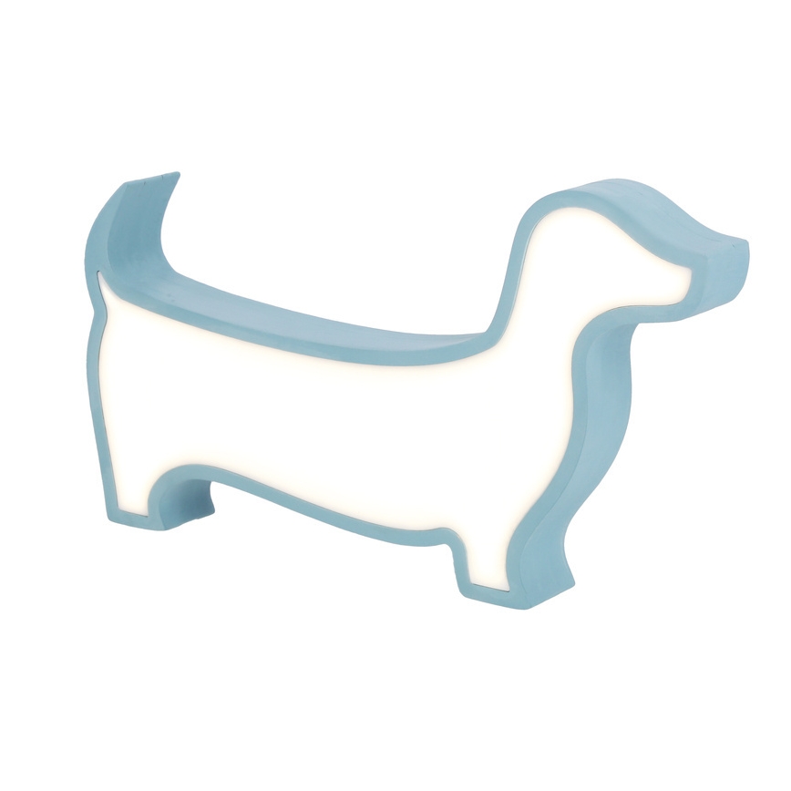 LED детска настолна лампа DOG LED/12W/230V синя
