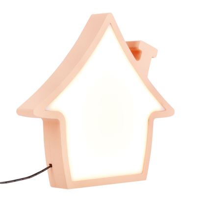 LED Детска настолна лампа HOUSE LED/10W/230V розова