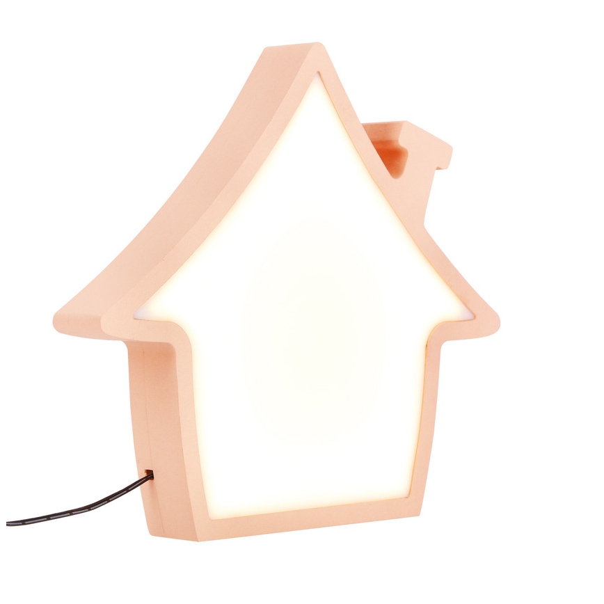 LED Детска настолна лампа HOUSE LED/10W/230V розова