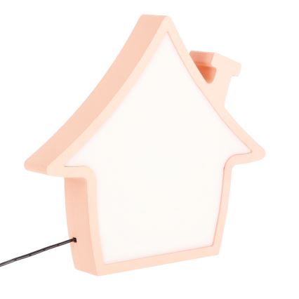 LED Детска настолна лампа HOUSE LED/10W/230V розова
