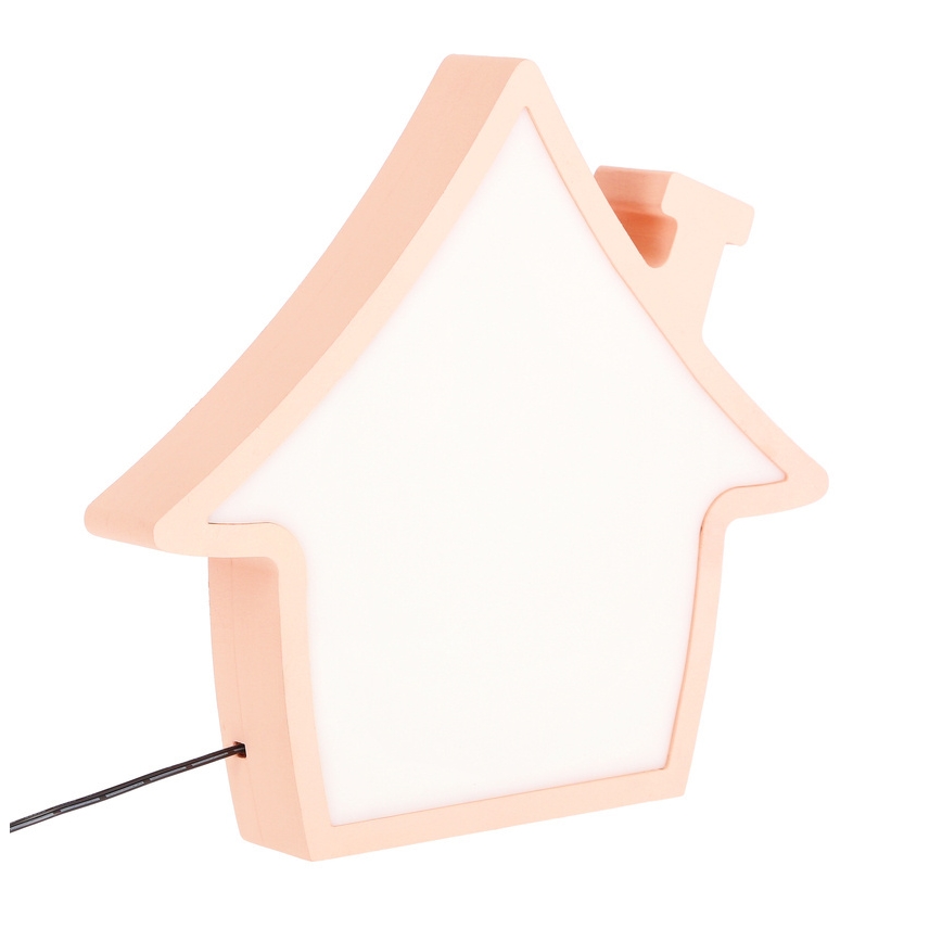 LED Детска настолна лампа HOUSE LED/10W/230V розова
