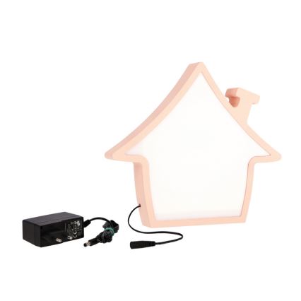 LED Детска настолна лампа HOUSE LED/10W/230V розова