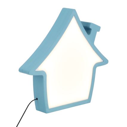 LED детска настолна лампа HOUSE LED/10W/230V синя