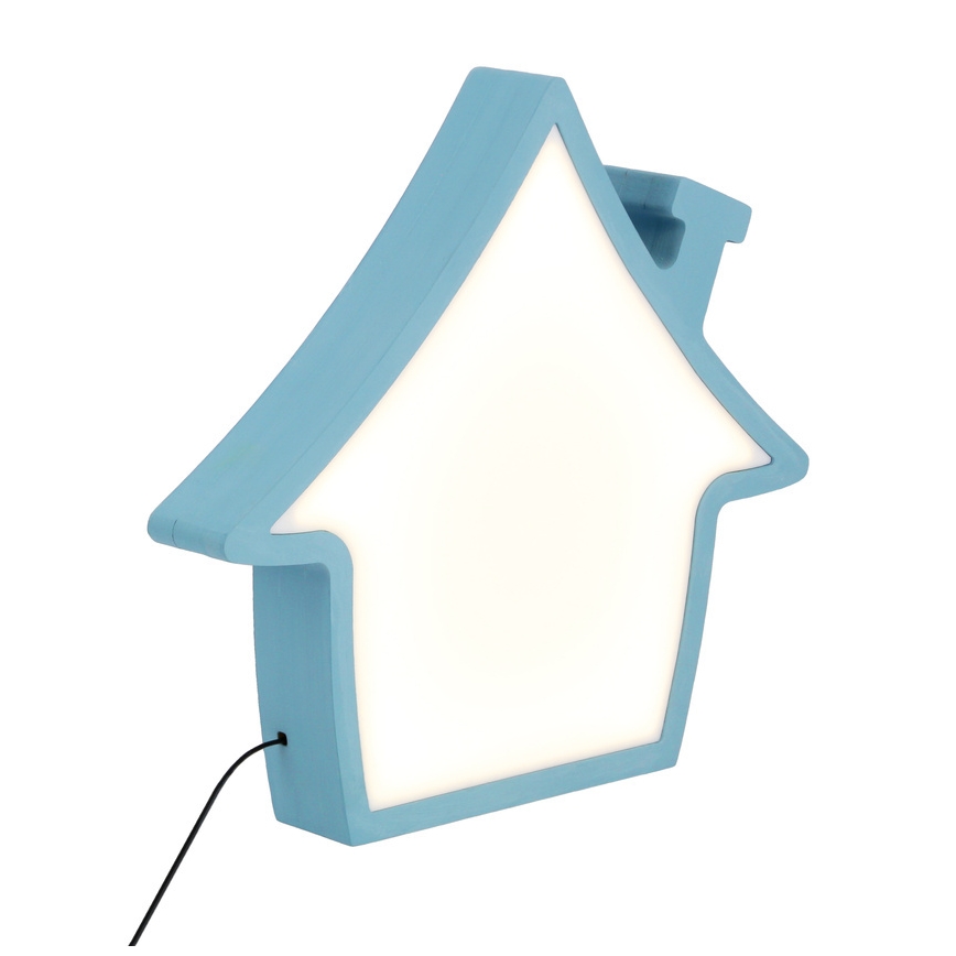 LED детска настолна лампа HOUSE LED/10W/230V синя