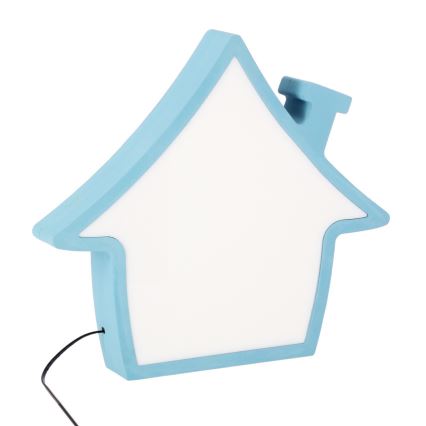 LED детска настолна лампа HOUSE LED/10W/230V синя