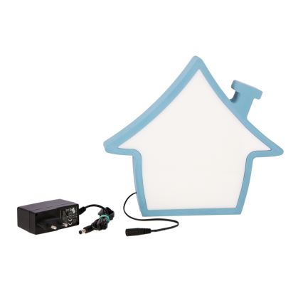 LED детска настолна лампа HOUSE LED/10W/230V синя