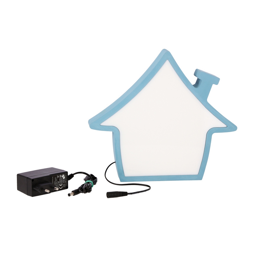 LED детска настолна лампа HOUSE LED/10W/230V синя
