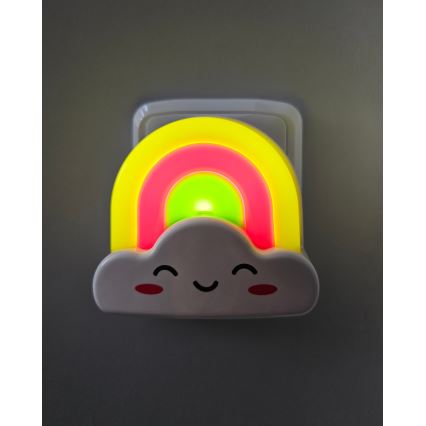 LED Детска нощна лампа LED/0,5W/230V дъга