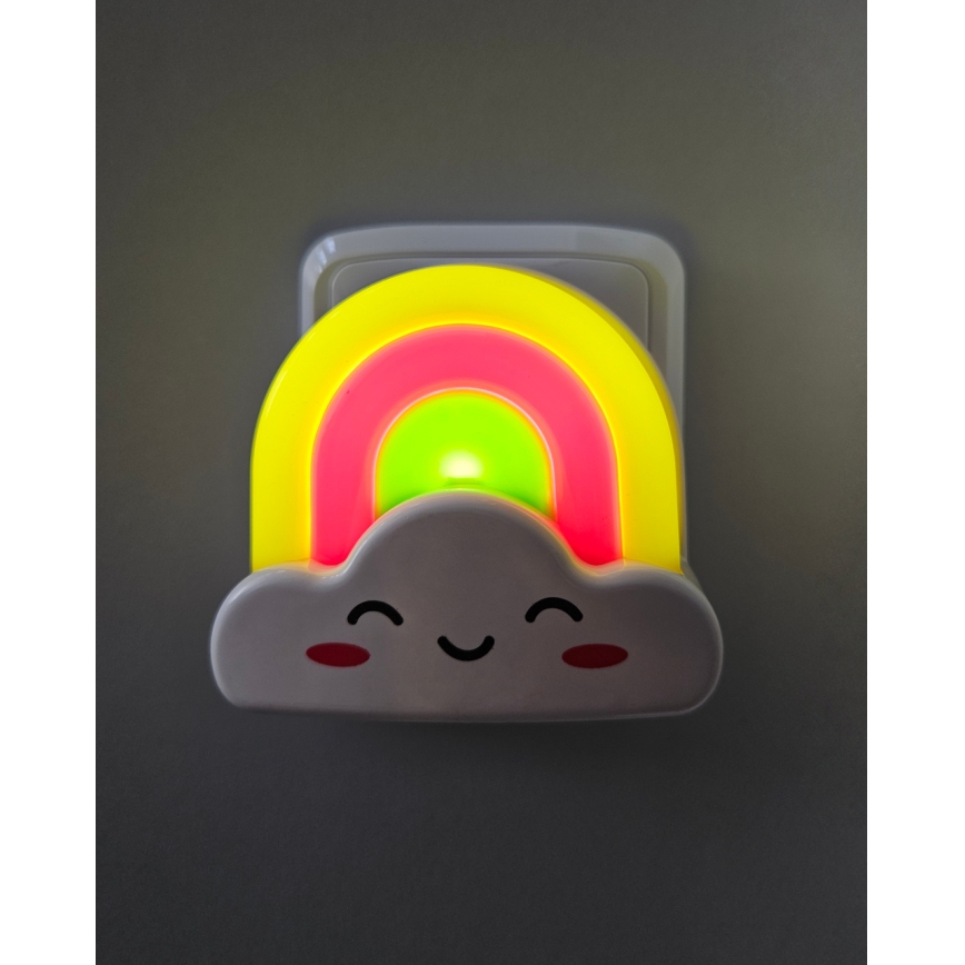 LED Детска нощна лампа LED/0,5W/230V дъга
