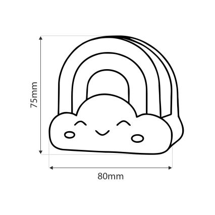LED Детска нощна лампа LED/0,5W/230V дъга