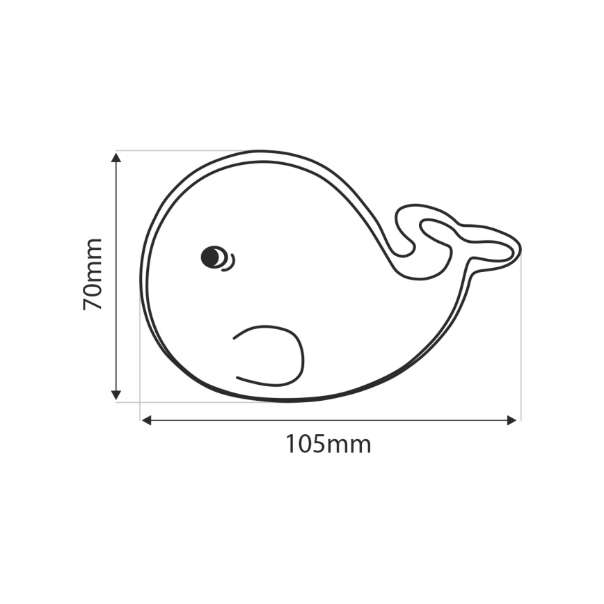 LED Детска нощна лампа LED/0,5W/230V кит