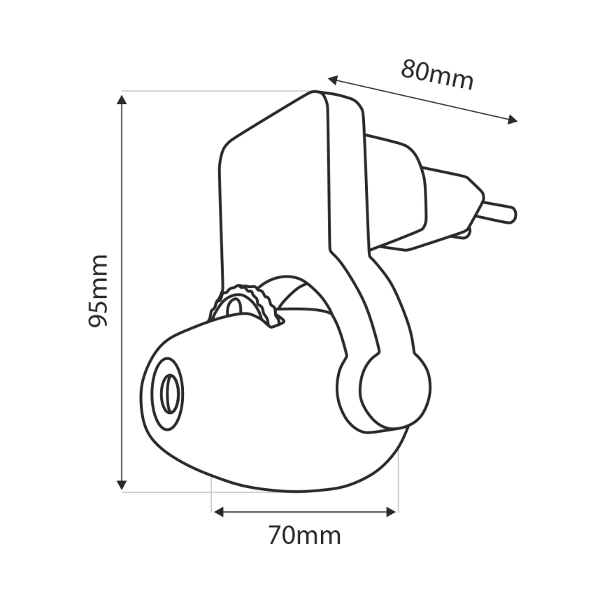 LED Детска нощна лампа с проектор LED/0,5W/230V зелен