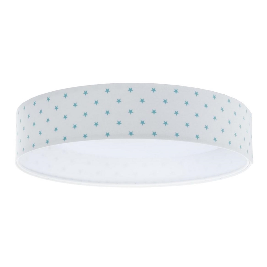 LED Детска плафониера GALAXY KIDS LED/24W/230V звезди бяла/тюркоаз