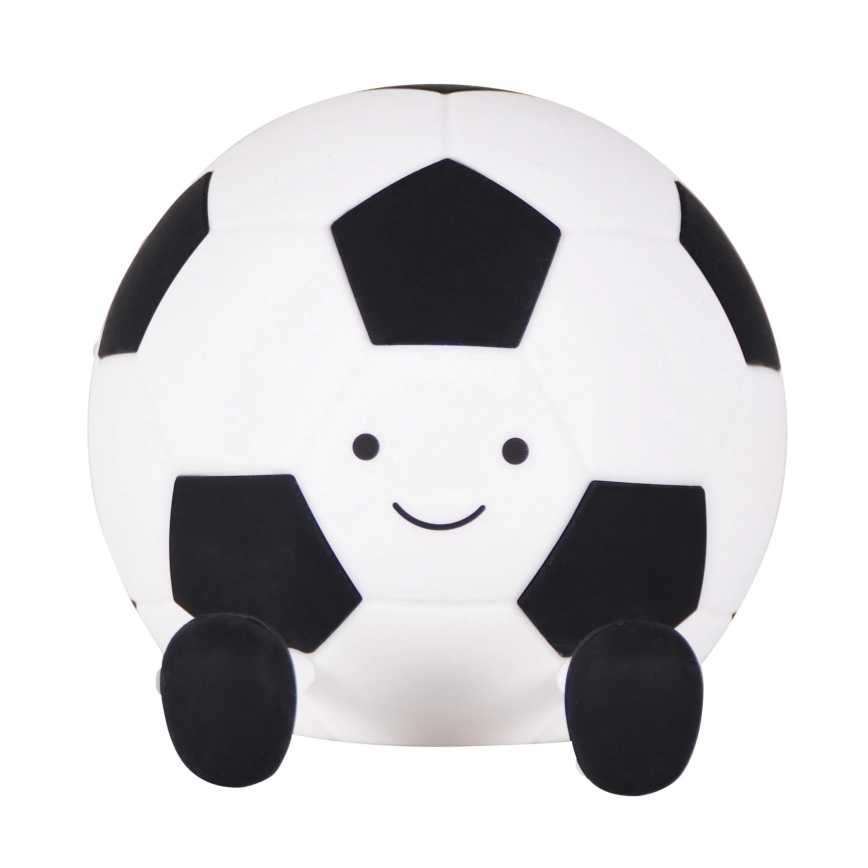 LED регулируема детска сензорна лампа FOOTBALL LED/2W/5V USB 1200 mAh бяла/черна