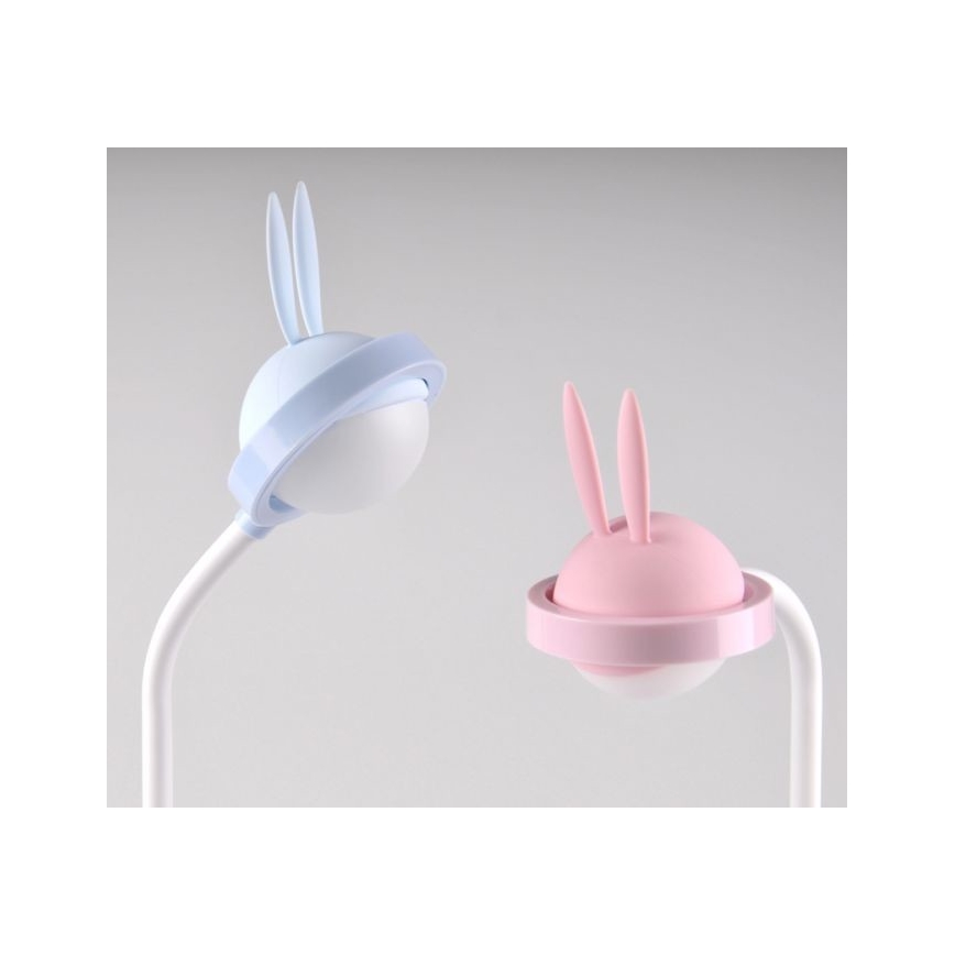 LED Детска сензорна лампа RABBIT LED/0,4W/5V 3000/6500K синя + USB