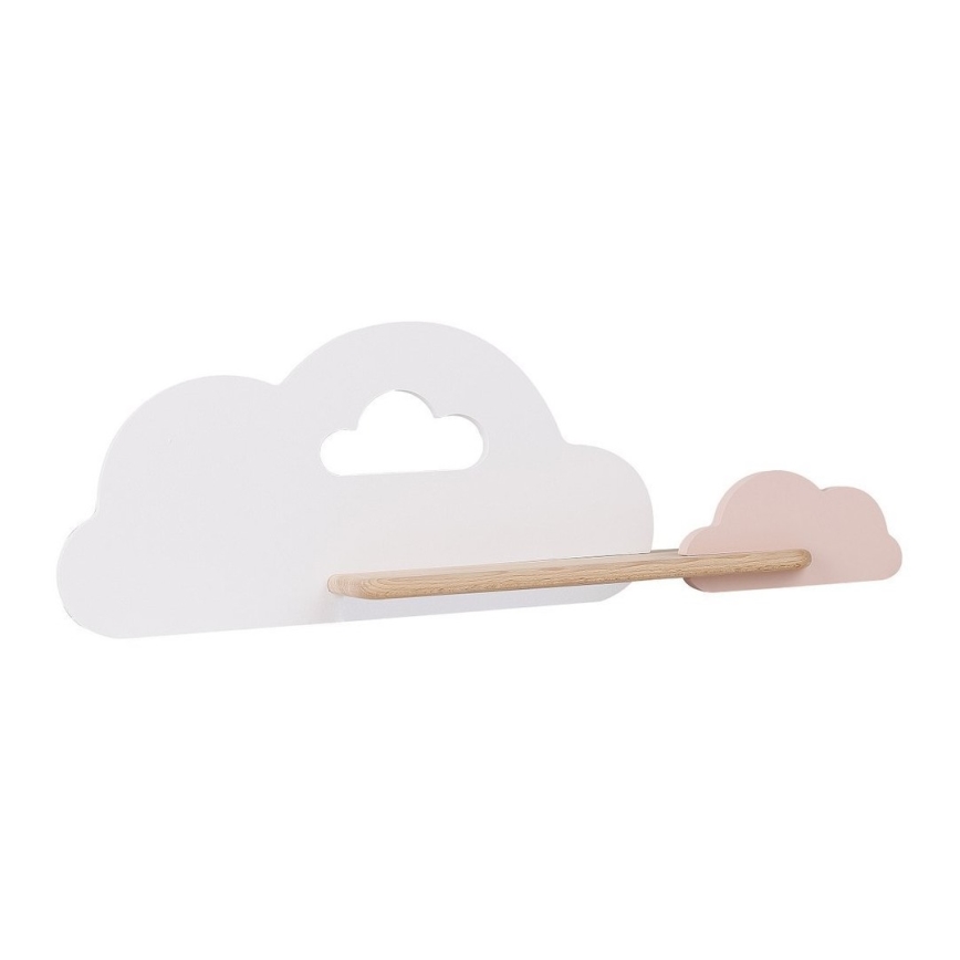 LED Детски аплик с рафт CLOUD LED/5W/230V бял/розов