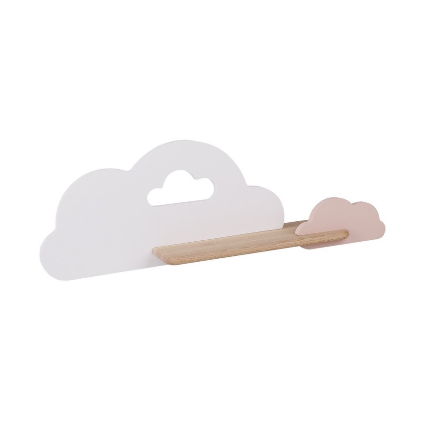 LED Детски аплик с рафт CLOUD LED/5W/230V бял/розов