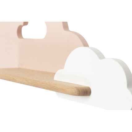 LED Детски аплик с рафт CLOUD LED/5W/230V розов/бял