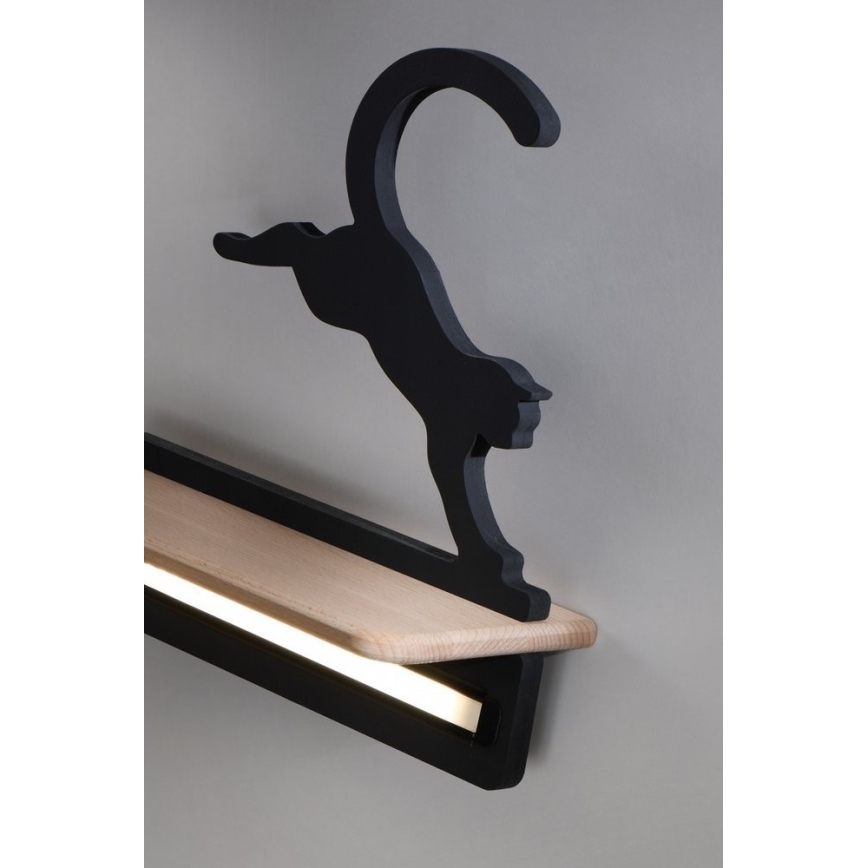 LED Детски аплик с рафт JUMPING CAT LED/5W/230V - FSC сертифициран