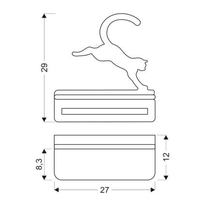 LED Детски аплик с рафт JUMPING CAT LED/5W/230V - FSC сертифициран