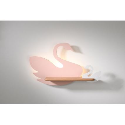 LED Детски аплик с рафт SWAN LED/5W/230V - FSC сертифициран