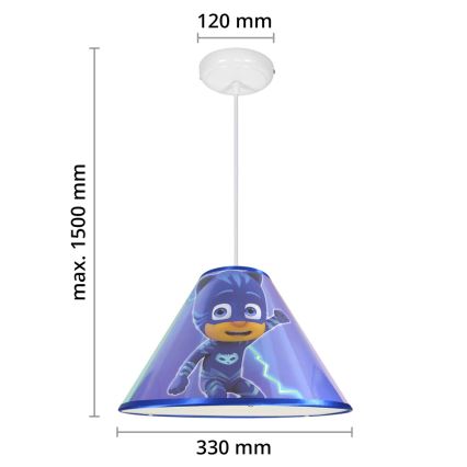 LED детски пендел на кабел PJ MASK 1xE27/40W/230V