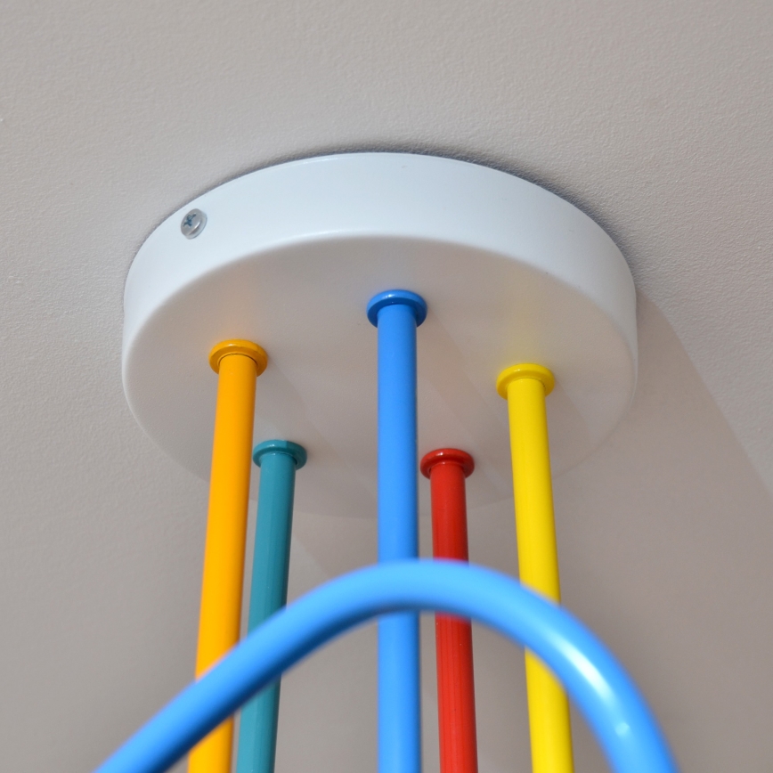 LED Детски пендел OXFORD 5xE27/15W/230V