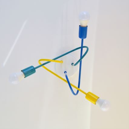 LED Детски плафониер OXFORD 3xE27/15W/230V