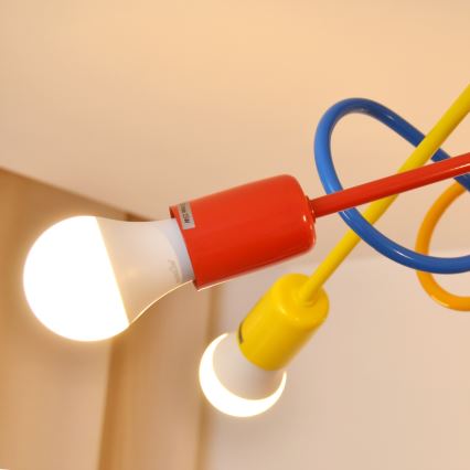 LED Детски плафониер OXFORD 5xE27/15W/230V