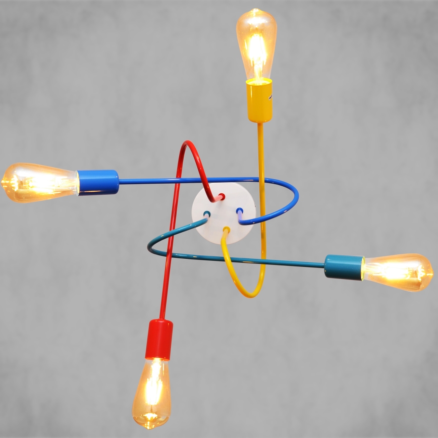 LED Детски полилей за прикрепяне OXFORD 4xE27/10W/230V