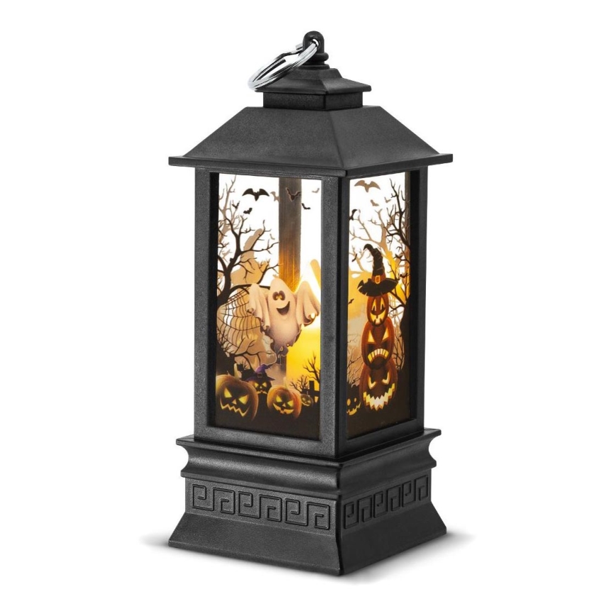 LED Декорация HALLOWEEN LED/3xAAA/топло бял фенер с тикви